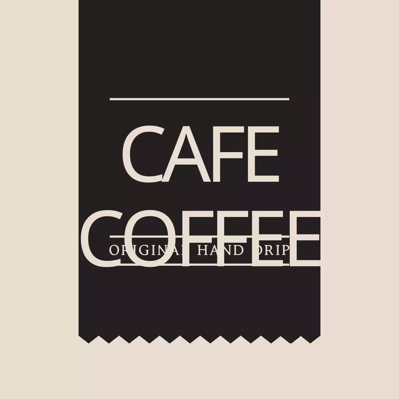Banner quảng cáo cà phê tối giản màu đen