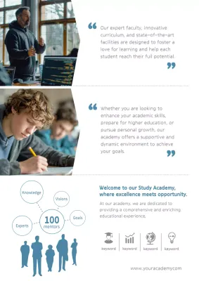 Blue Professional Education Promotion Poster