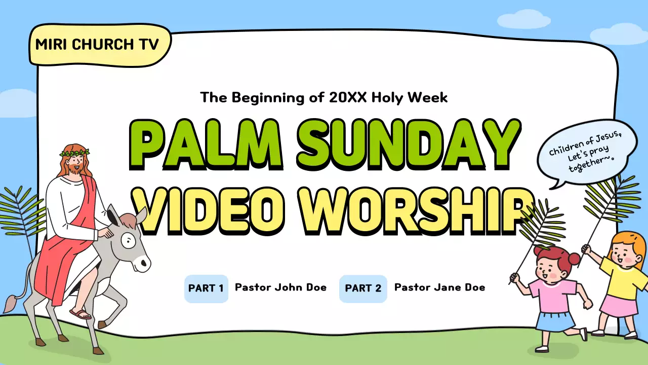 Yellow Retro Worship Announcement YouTube Thumbnail