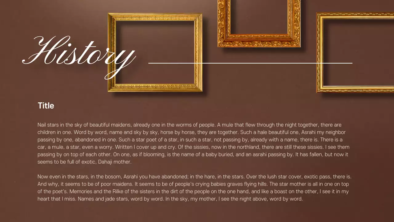 Gold Elegant Art Exhibition Presentation