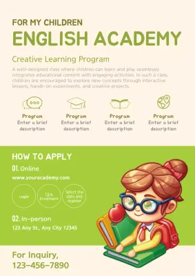 Green Simple Learning Guide Poster