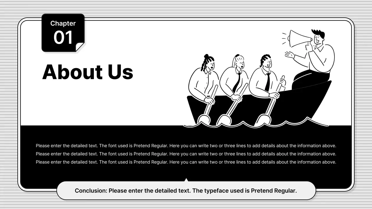 Black and white, easy-to-edit, basic business illustration style