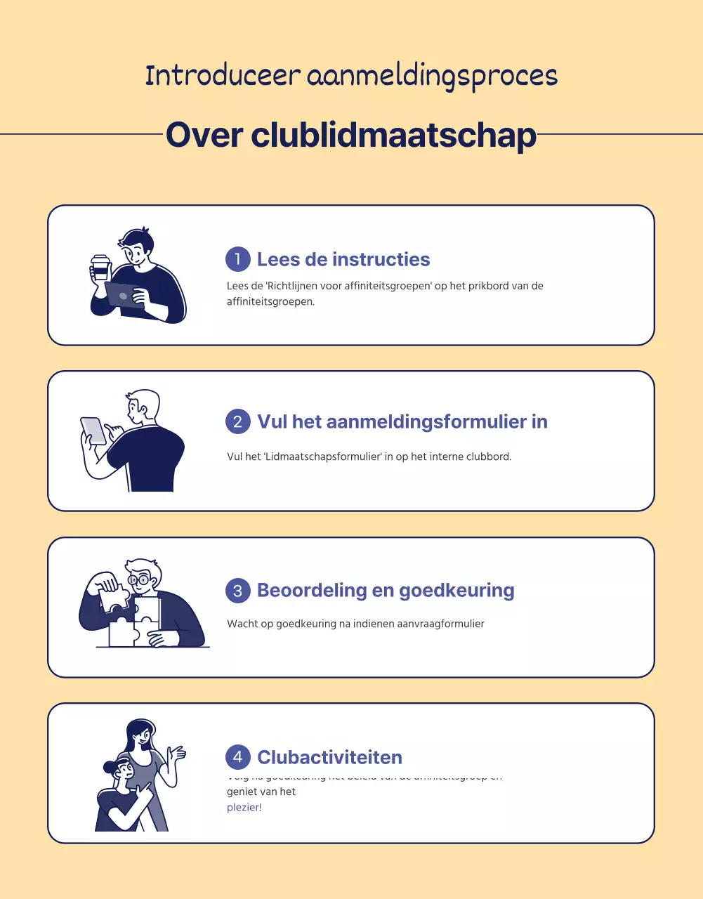 Illustratie van een paarse en gele werkomgeving