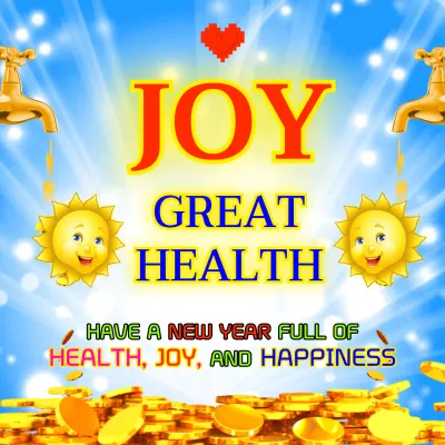 Blue Vibrant New Year's Card Social Media Post