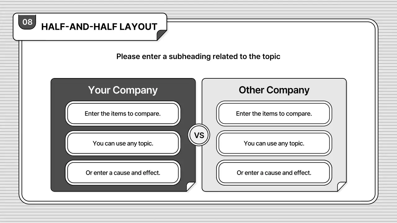 Black and white, easy-to-edit, basic business illustration style
