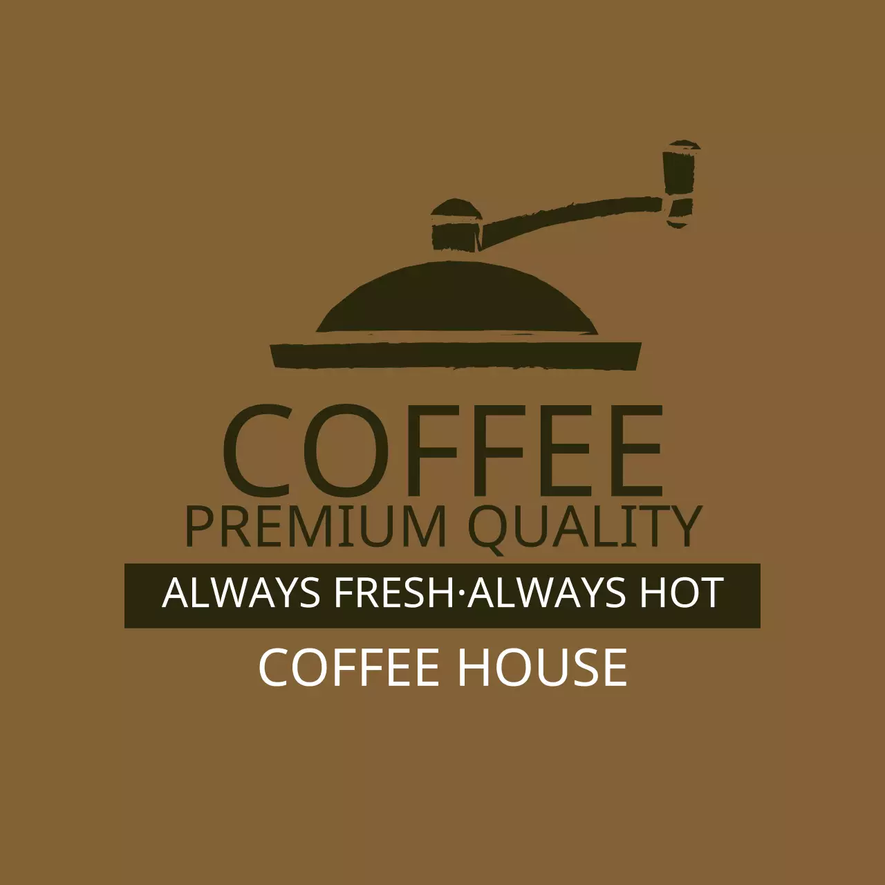 Biểu ngữ quảng cáo cà phê cổ điển màu nâu