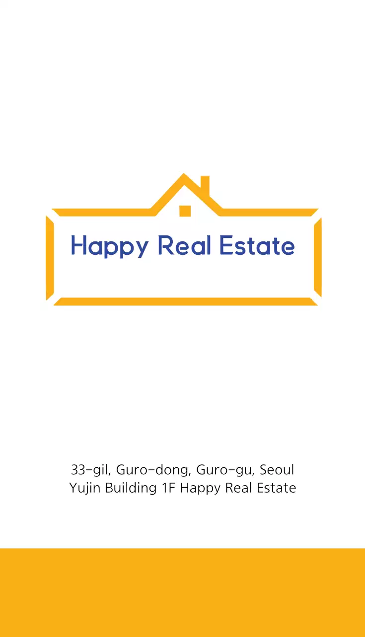 Kartu Nama Bisnis Real Estat Modern Kuning