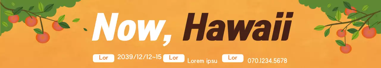 Banner de anúncio do evento Orange Tropical