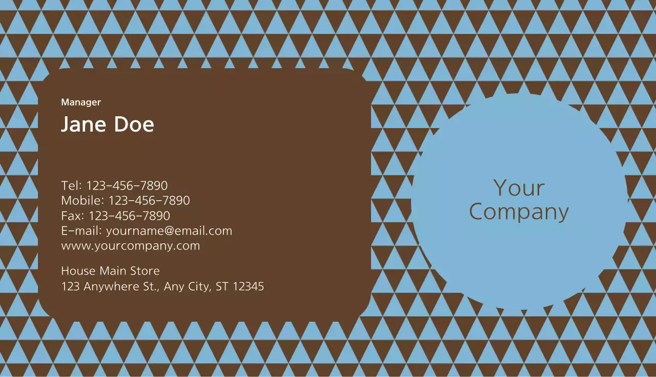 Brown Geometric Business Card