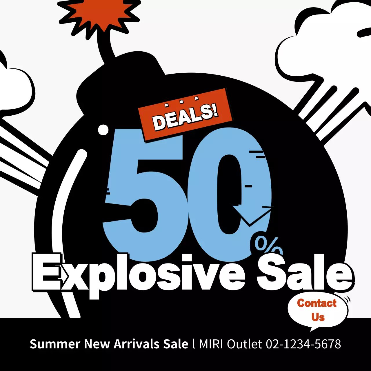 Black Bold Sale Promotion Instagram Post