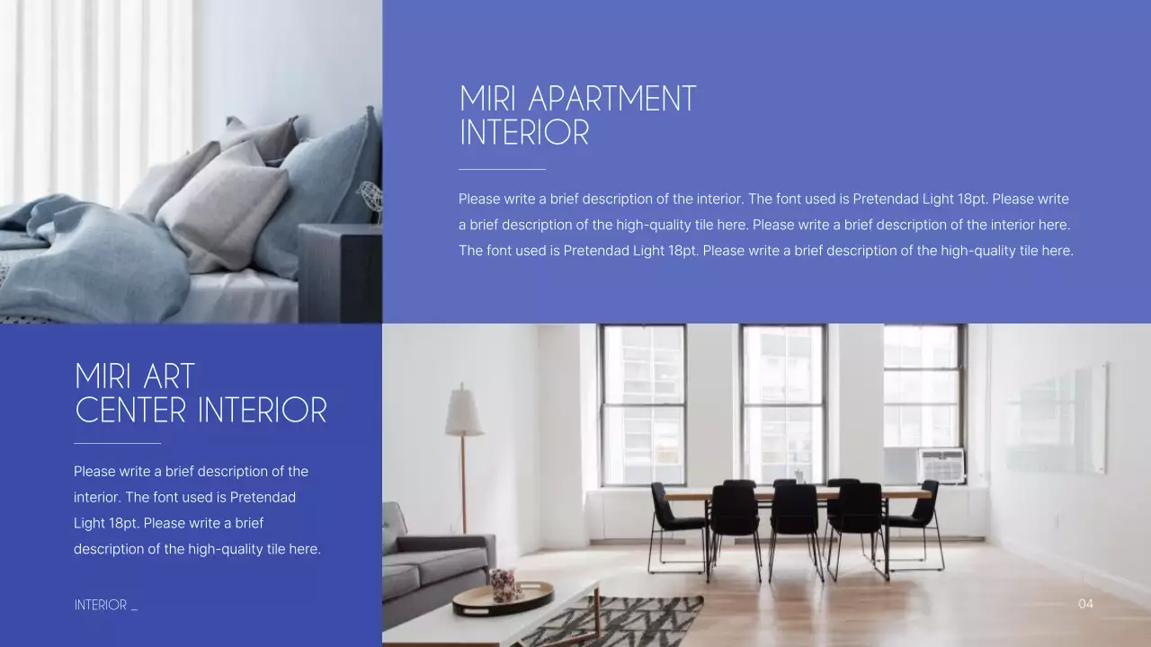 보라색과 남색의 회사소개서 프레젠테이션