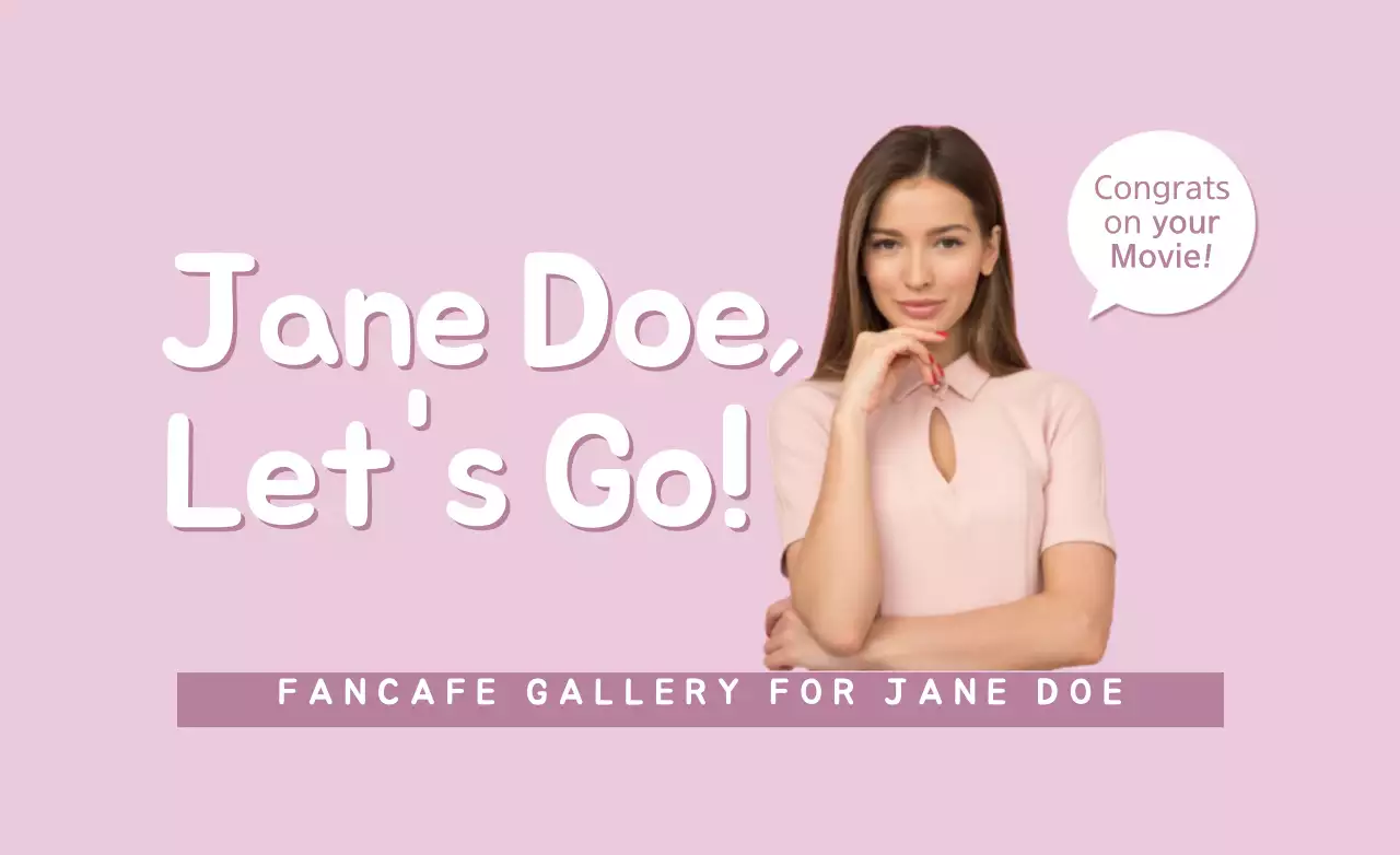 Pink Trendy Movie Announcement Banner