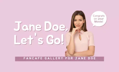 Pink Trendy Movie Announcement Banner