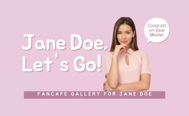 Spanduk Pengumuman Film Trendi Berwarna Pink