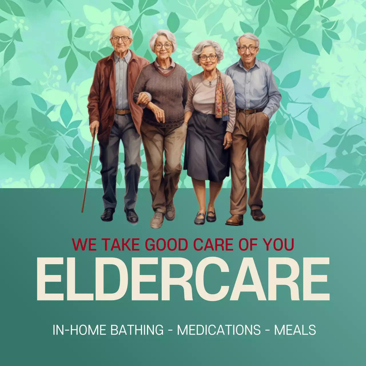 Green Professional Eldercare Promotion Instagram Post