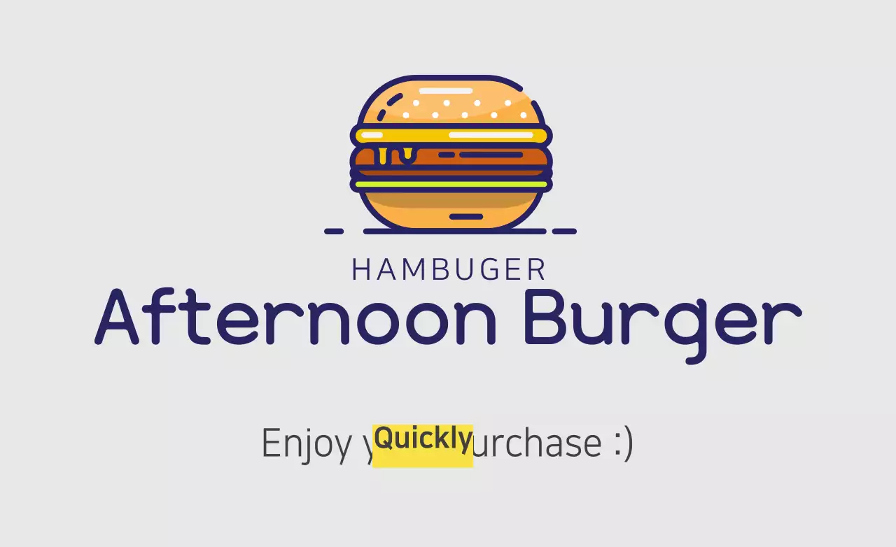 Banner Promocional de Hambúrguer Minimalista Amarelo