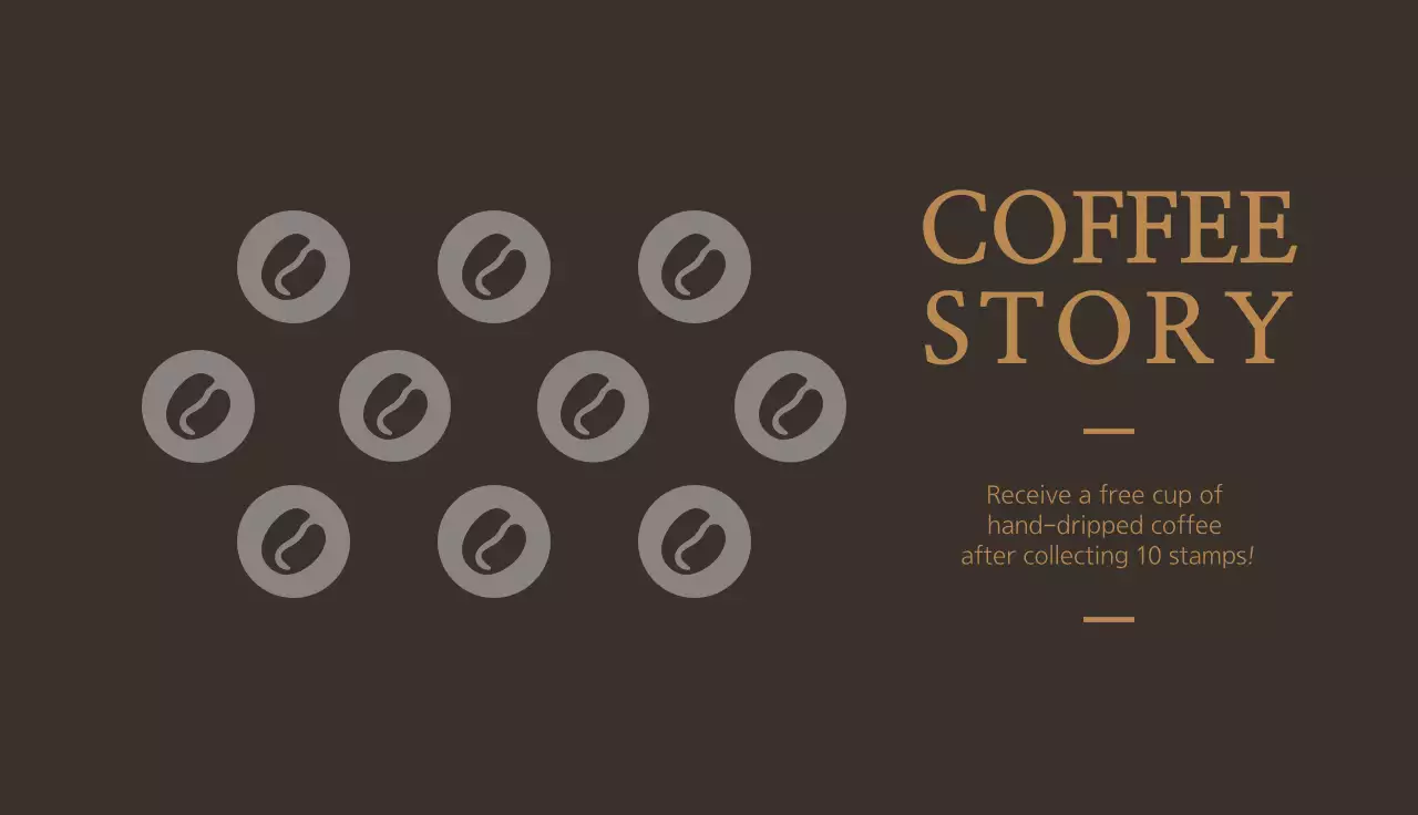 Beige Minimal Coffee Advertisement Business Card