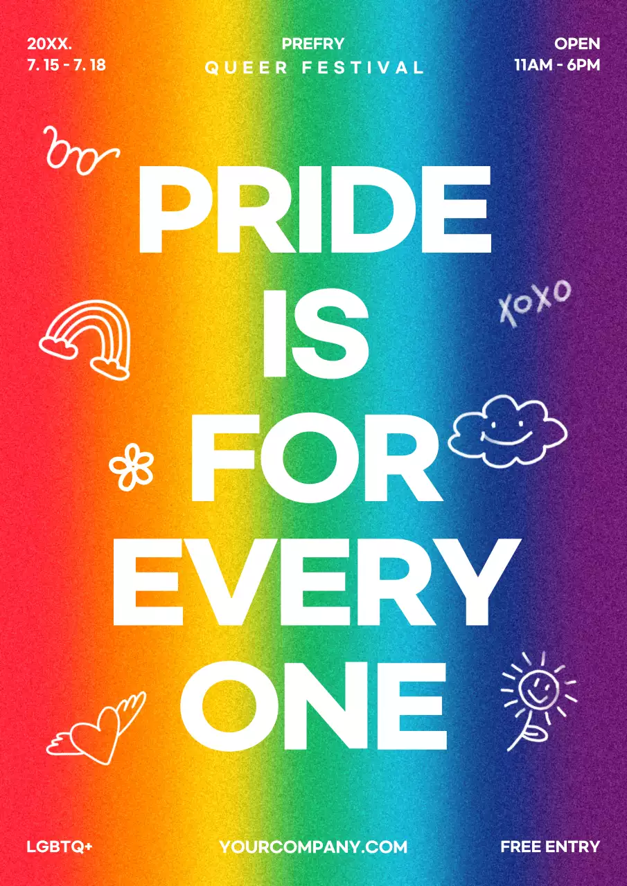 레인보우 트렌디 프라이드 발표 포스터