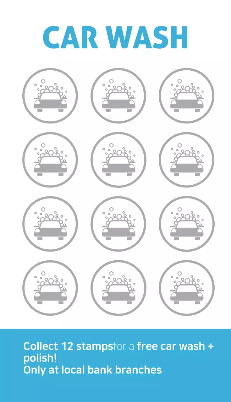 Cartão de visita promocional de lavagem de carros minimalista azul