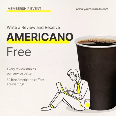 Black Minimal Coffee Promotion Instagram Post