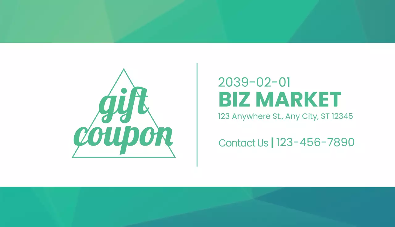 Green Modern Discount Promotion Business Card