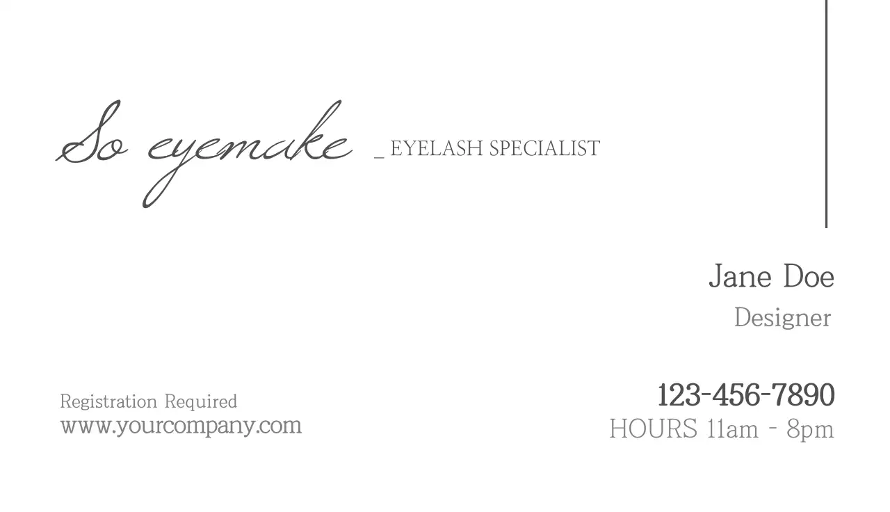 Beige Minimalist Beauty Advertisement Business Card