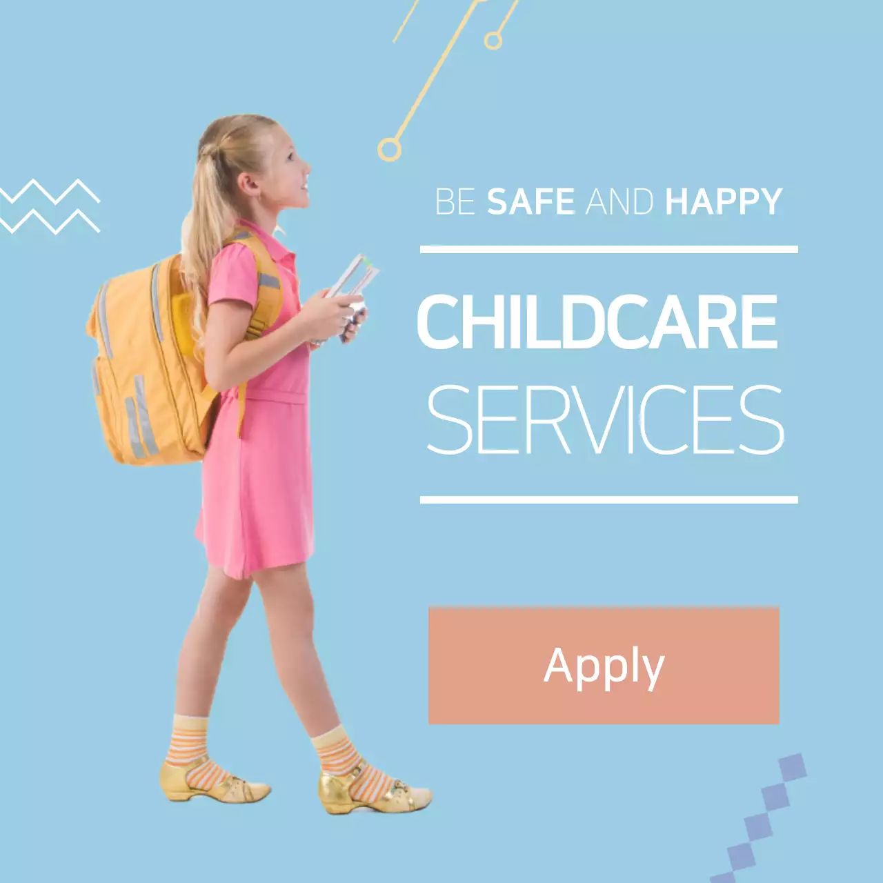 Beige Simple Childcare Promotion Instagram Post