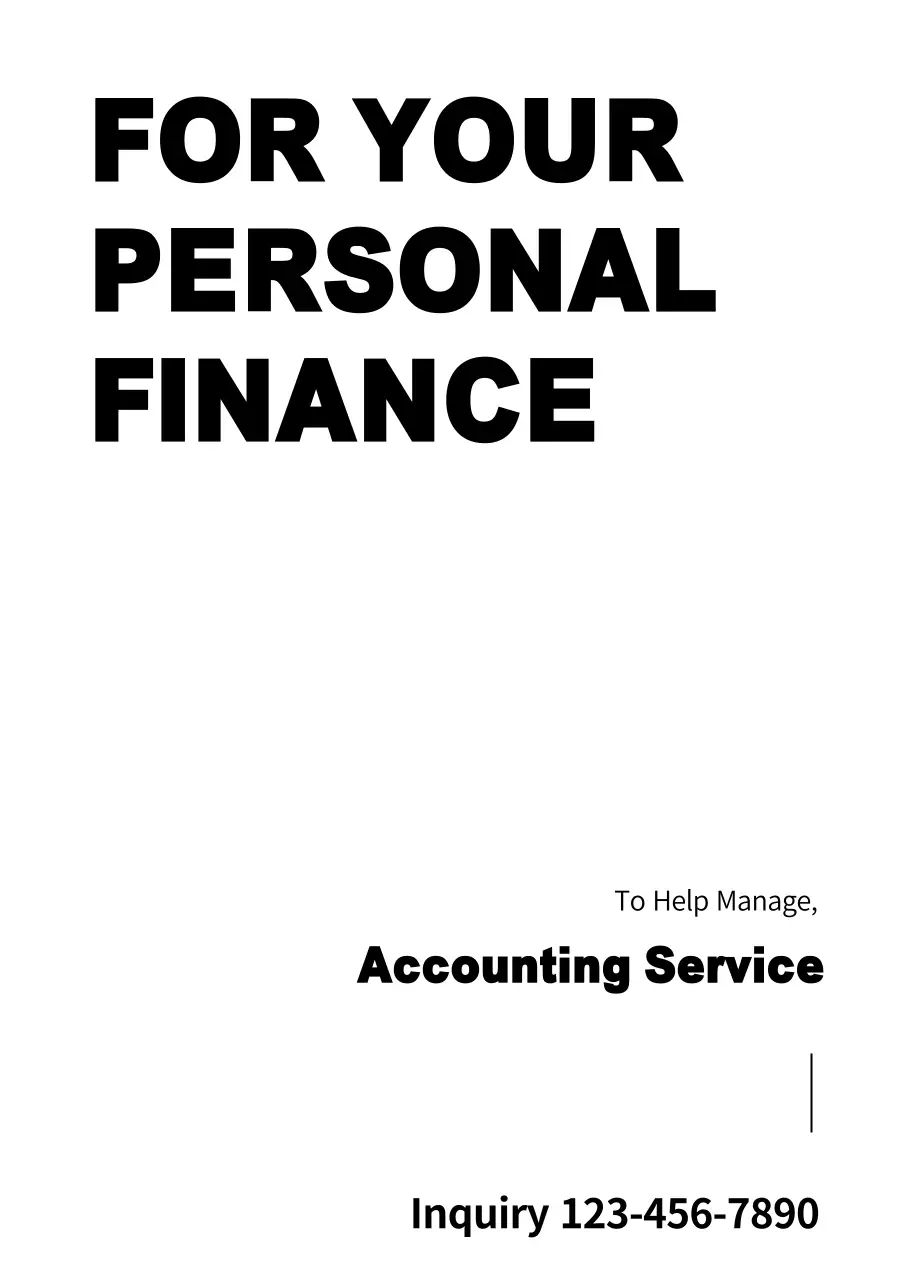 Black Minimal Finance Advertisement Poster