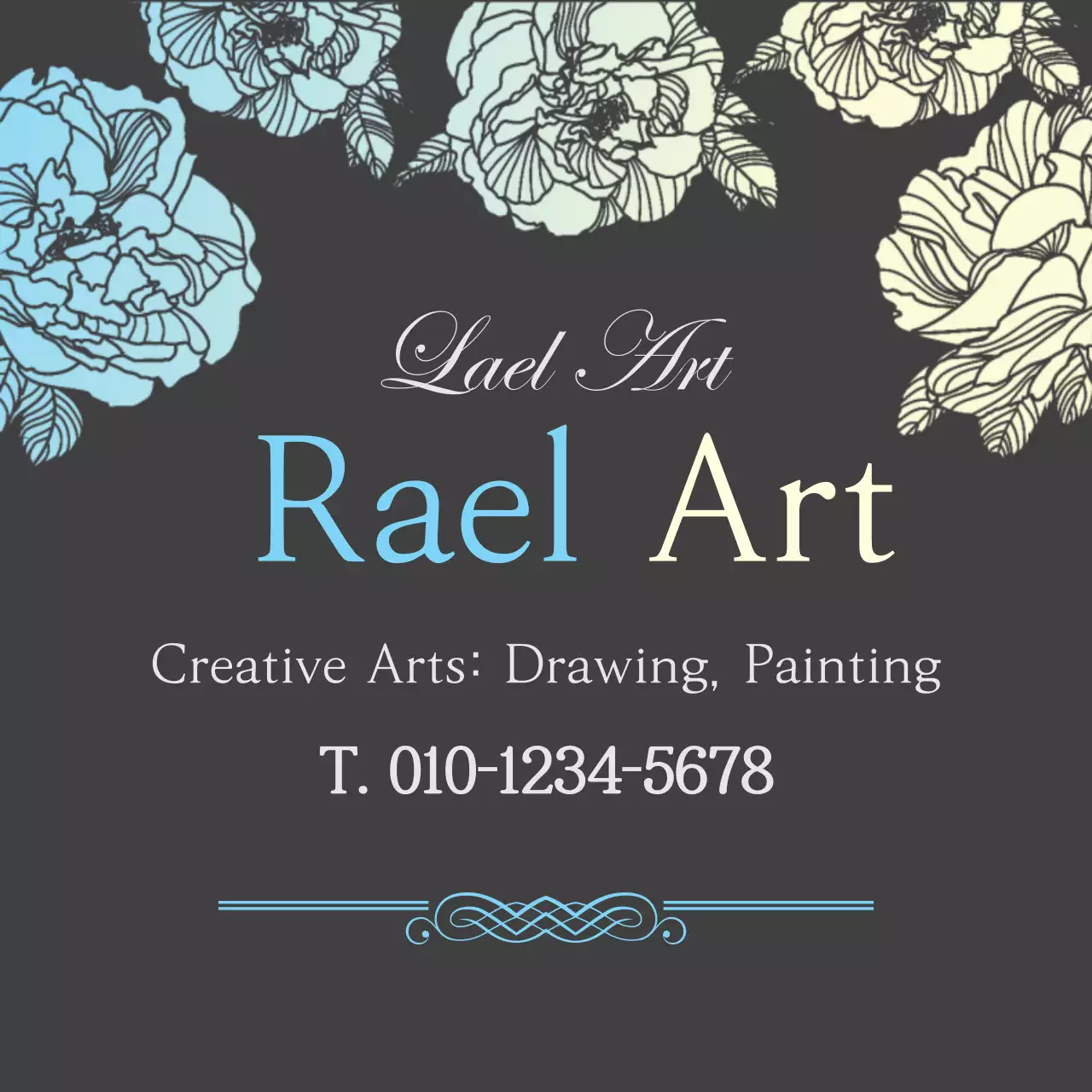 Biểu ngữ kinh doanh nghệ thuật thanh lịch màu xám