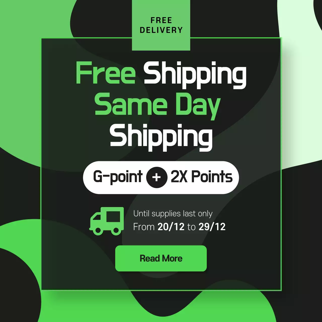 Green Modern Shipping Promotion Instagram Post