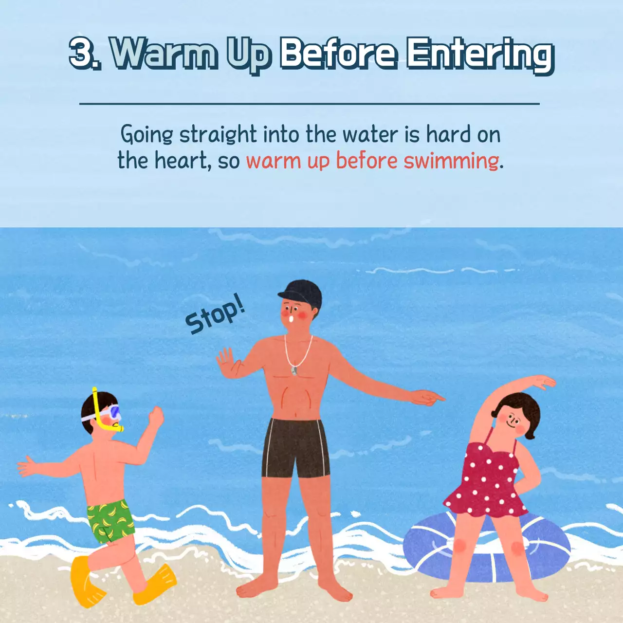 Blue Simple Beach Guide Instagram Carousel