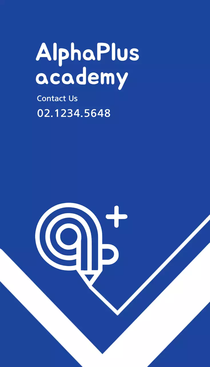 Danh thiếp quảng cáo của Học viện hiện đại màu xanh