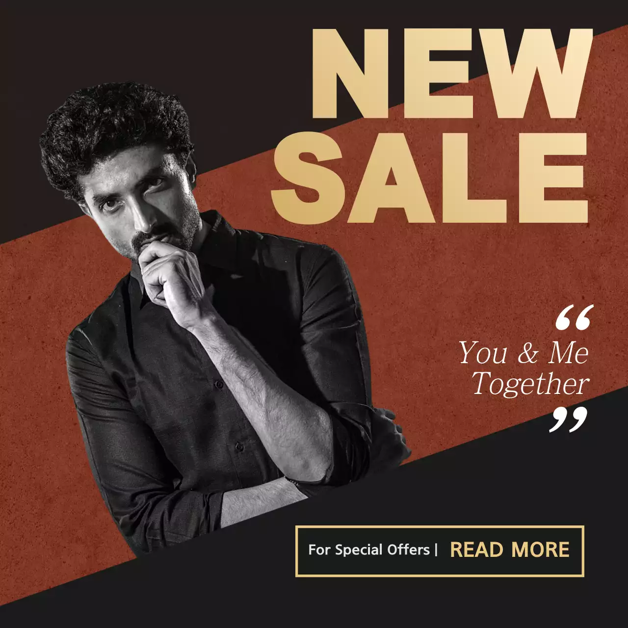 Black Modern Sale Promotion Instagram Post