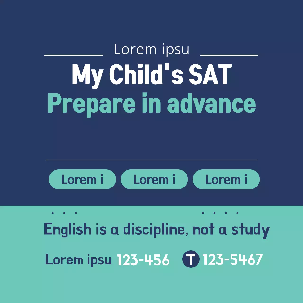 Navy Modern Sat Promotion Banner