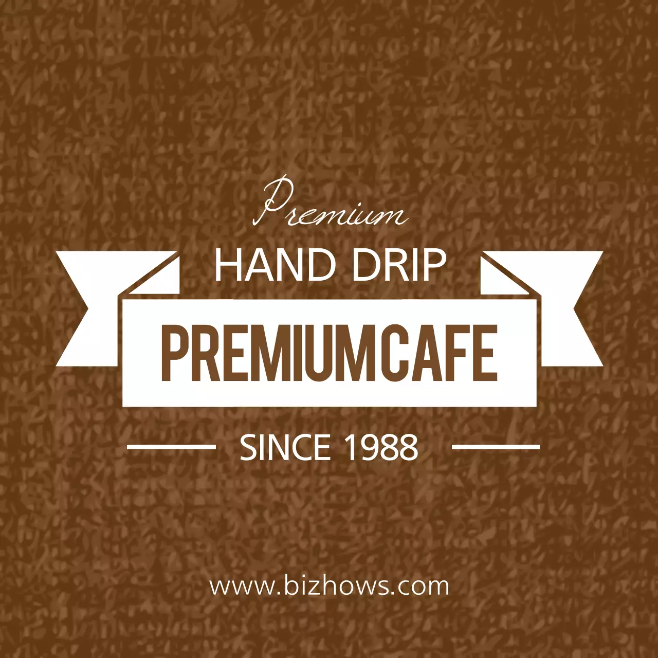 Biểu ngữ quảng cáo quán cà phê Brown Vintage