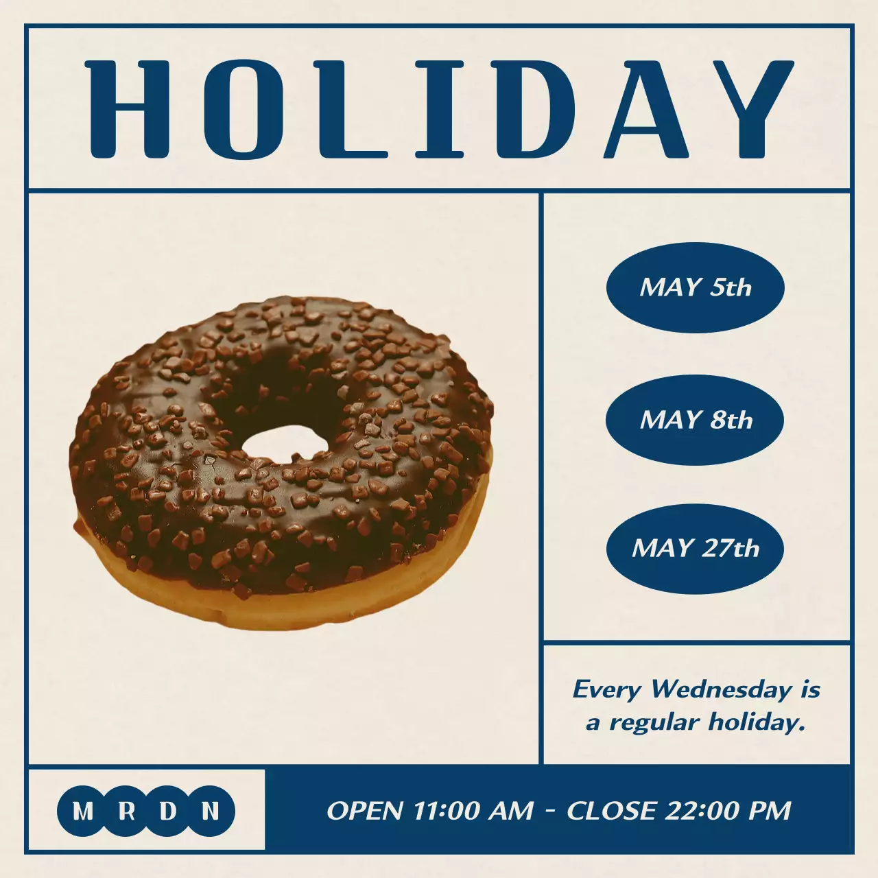 Navy blue neutro branded donut layout bundle pack