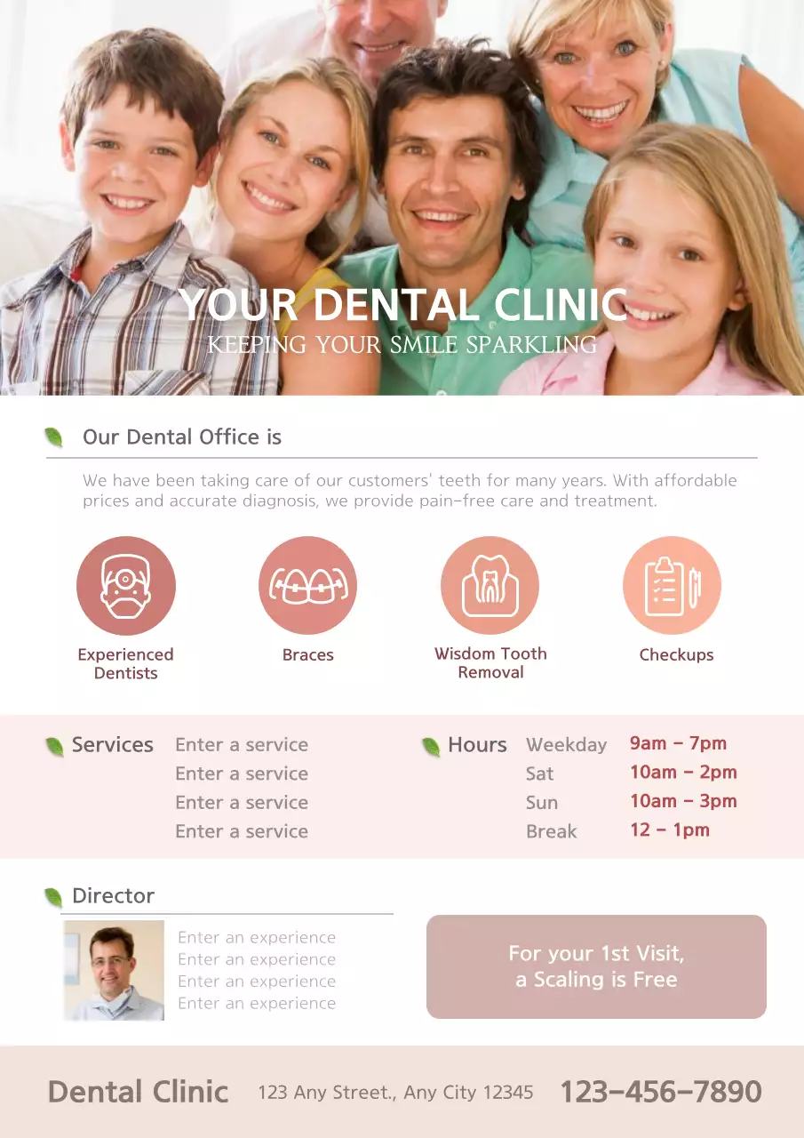 Beige Modern Dental Promotion Poster