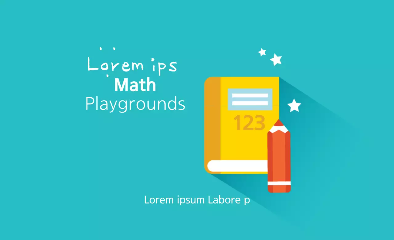 Faixa de guia de matemática simples azul-petróleo