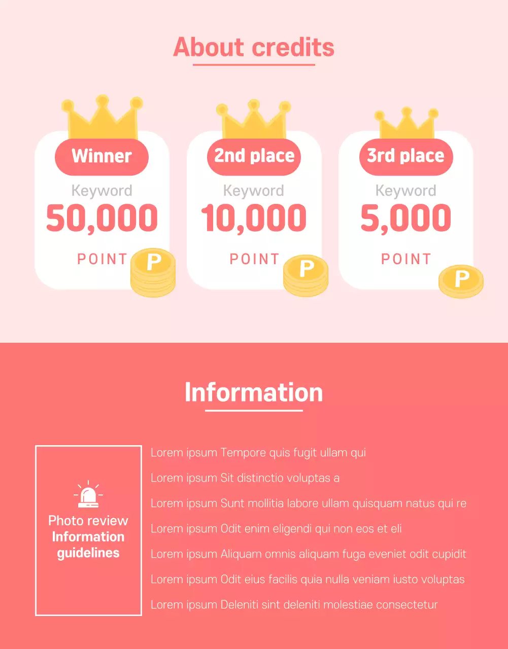 Poster Promosi Ulasan Modern Coral