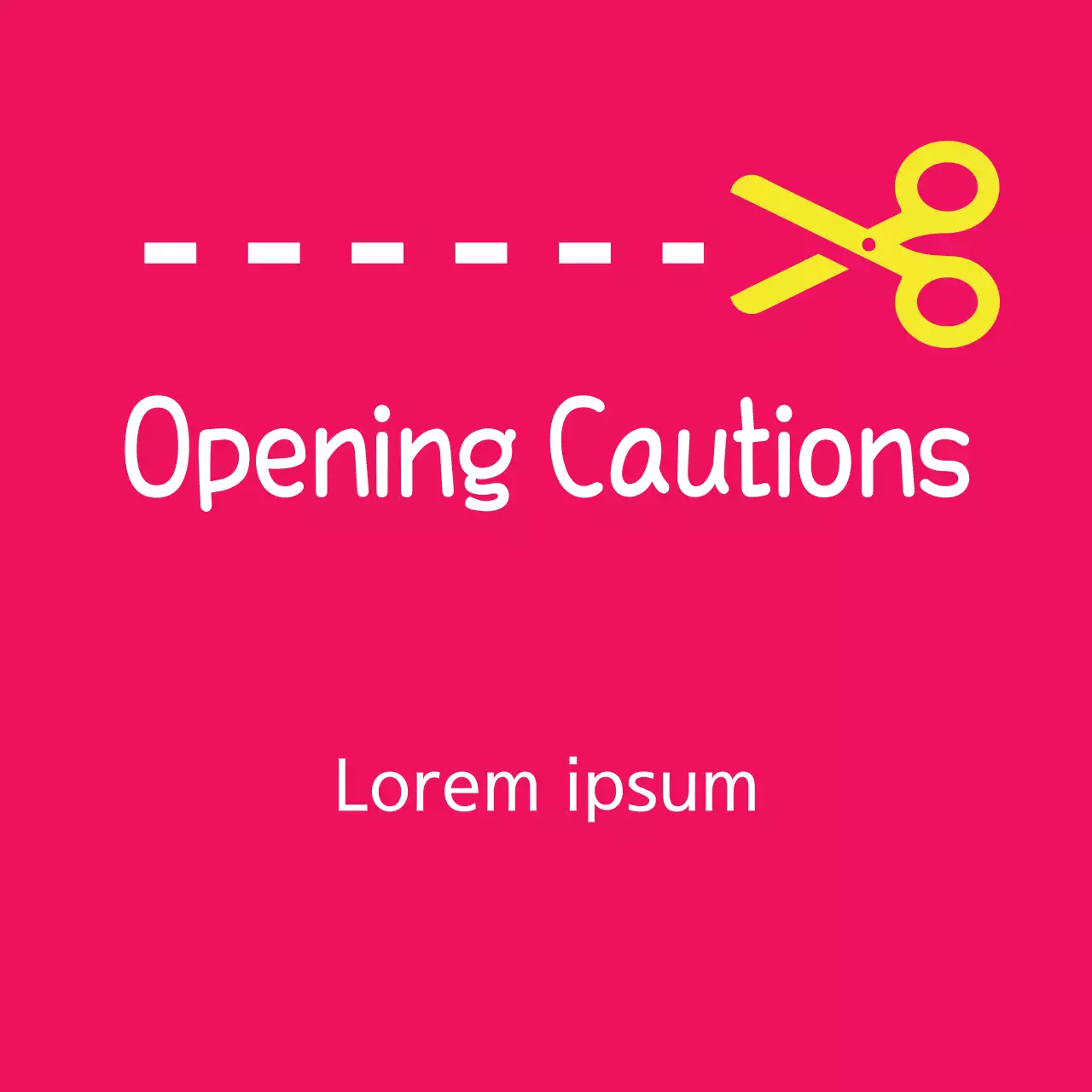 Pink Simple Caution Guide Banner