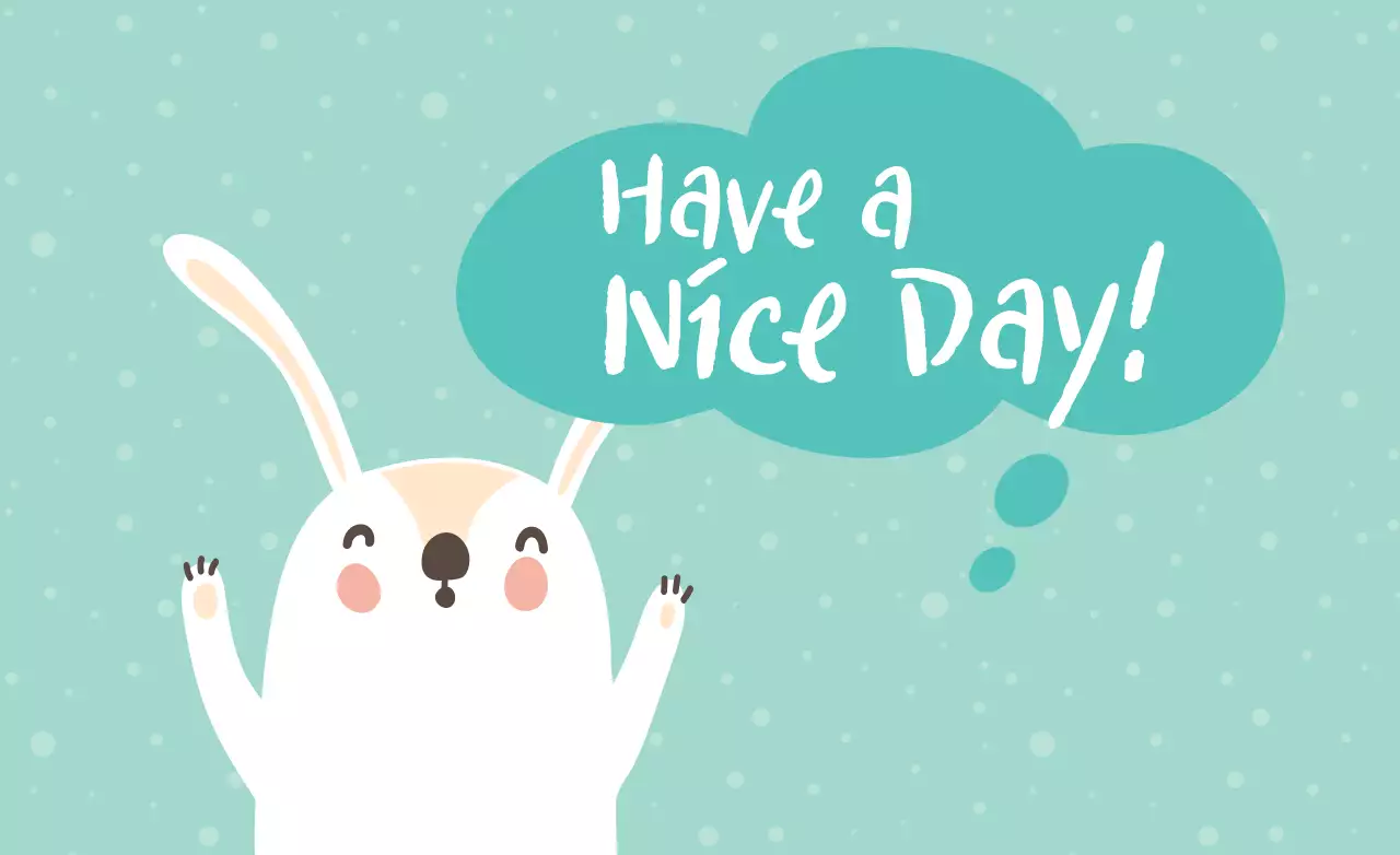 Teal Cute Greeting Card Banner