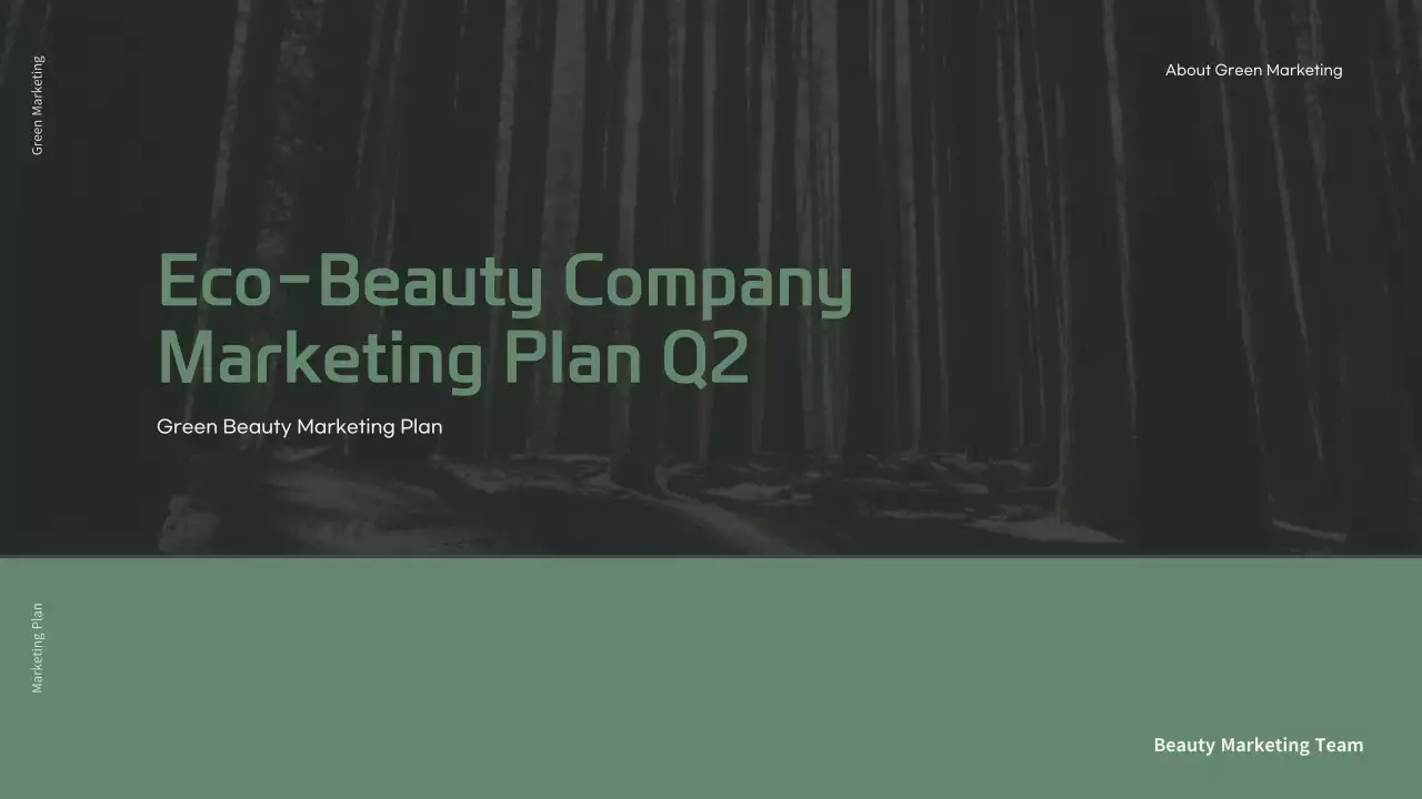 Green Modern Marketing Plan Presentation