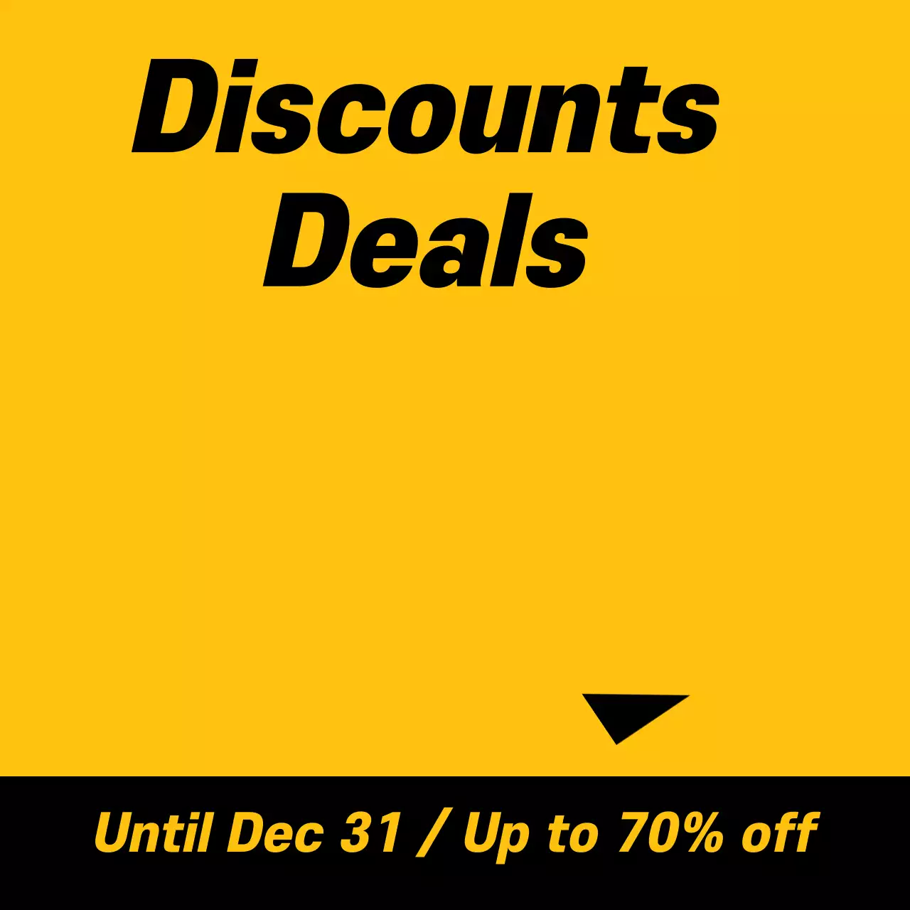 Yellow Bold Discounts Promotion Banner