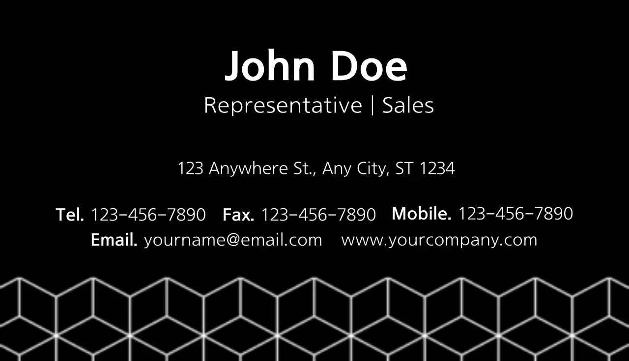 Black Geometric Business Card