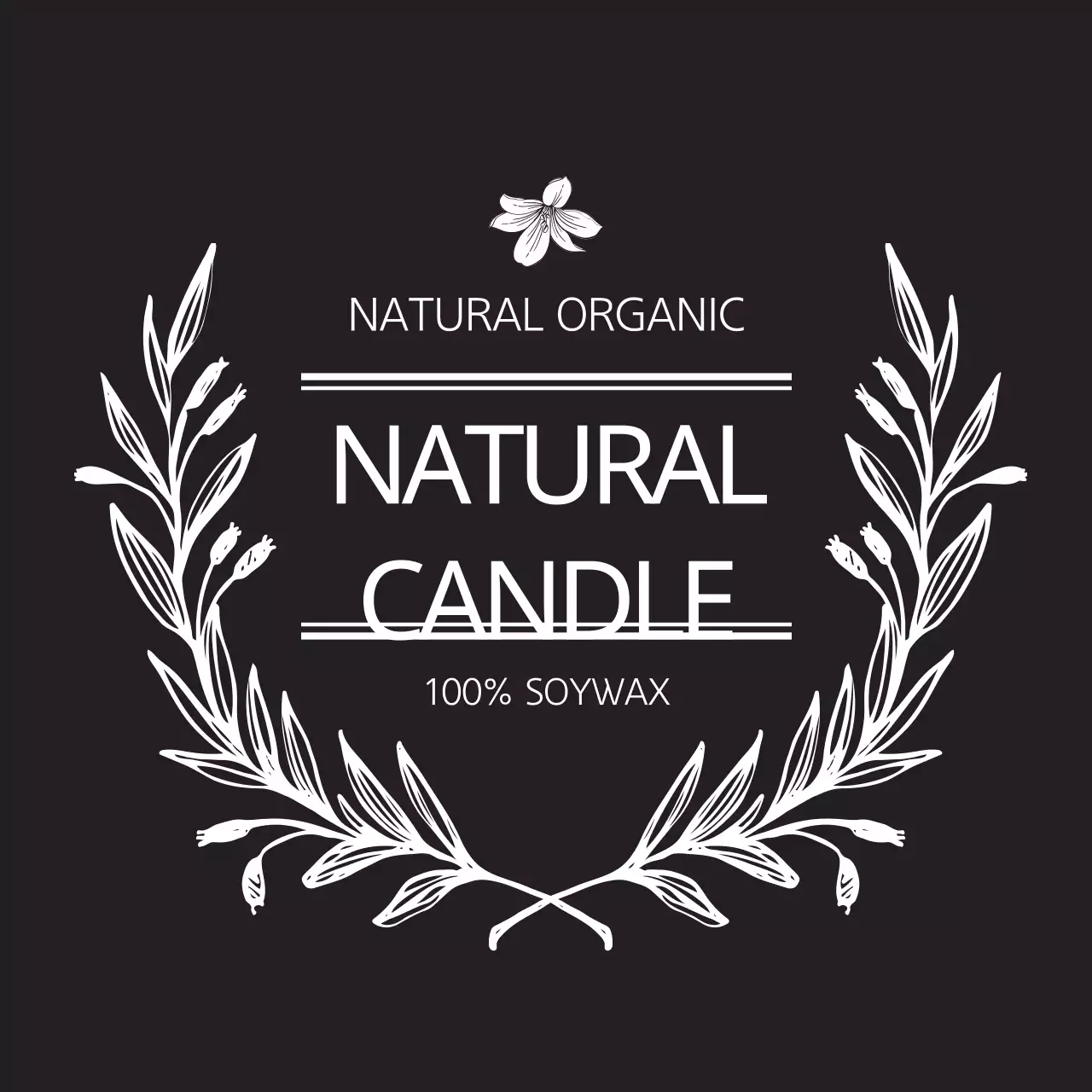 Biểu ngữ quảng cáo nến tối giản màu đen