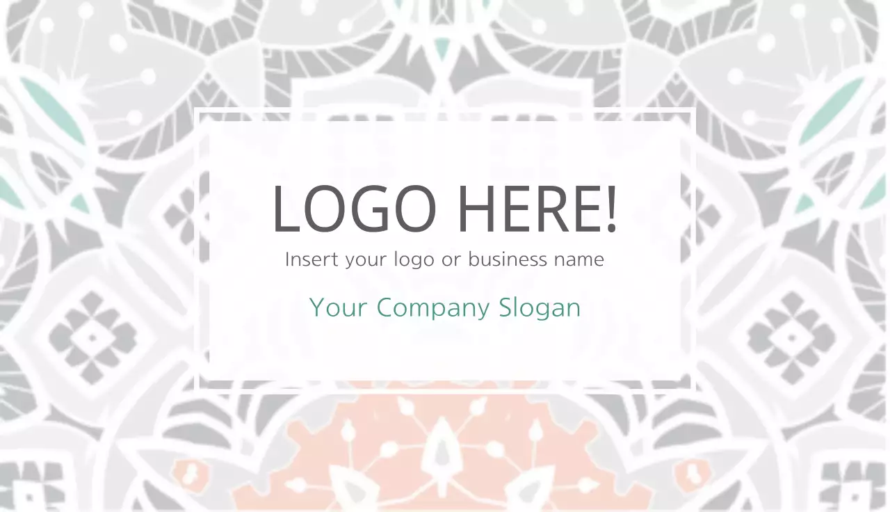 Coral Geometric Business Card