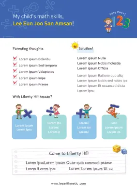 Blue Playful Math Guide Poster