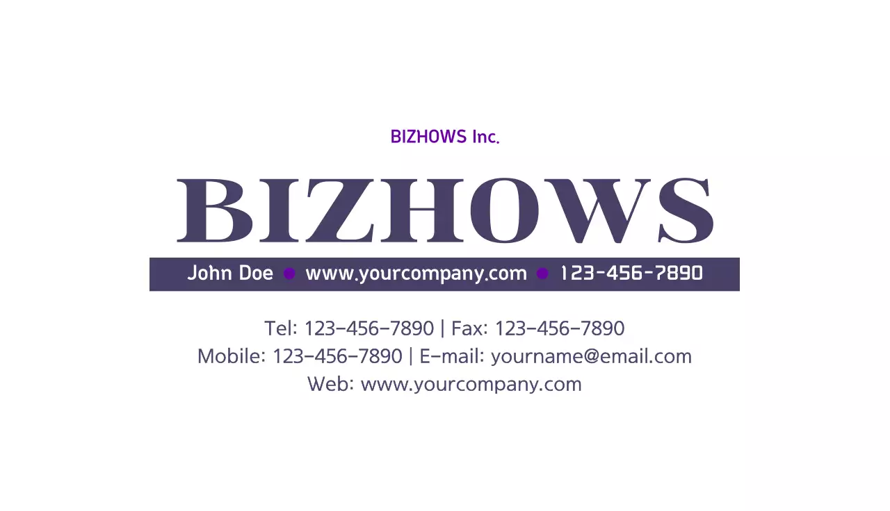 Purple Modern Business Card
