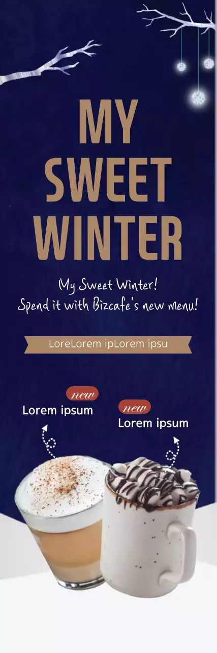 Bebidas de inverno Novo Menu Evento