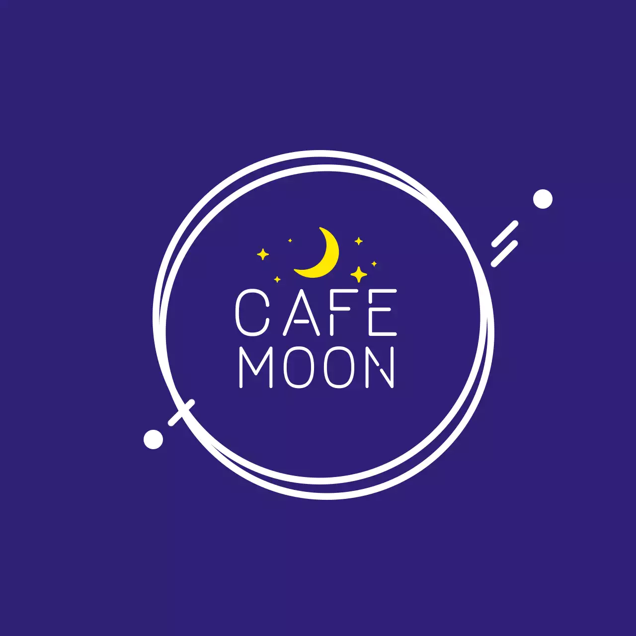 Blue Minimal Cafe Logo Banner